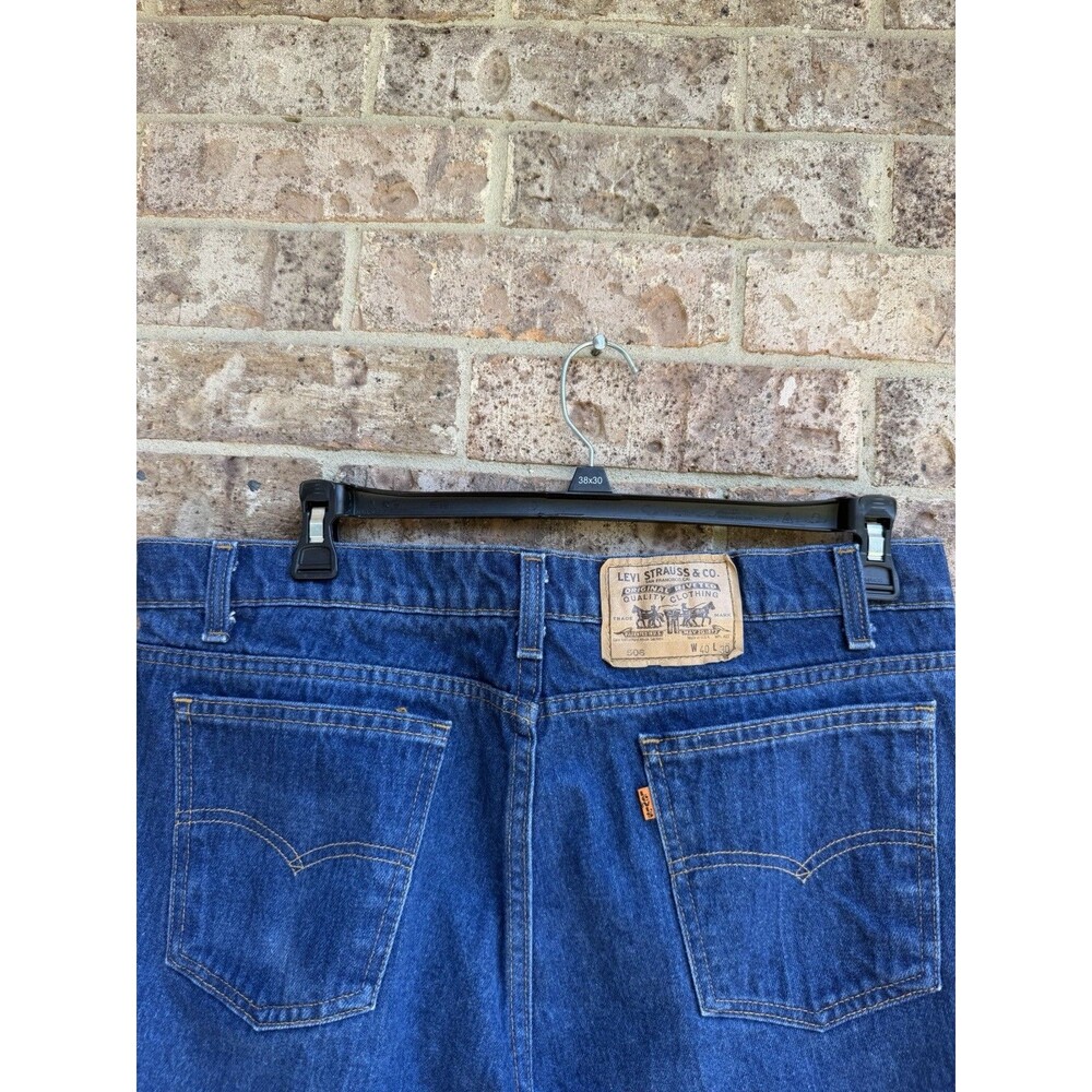 Vintage Levi’s Orange Tab 506 Men 40x30 Blue USA Regular Fit Straight Leg Denim - Picture 16 of 16